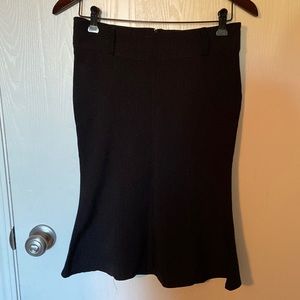 Club Alexandria Fashion Black Fitted Midi Skirt with Flared Bottom